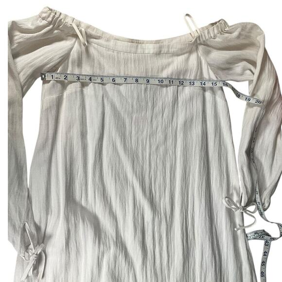 Lilly Pulitzer Adira Dress White New With Tag Fringe Botton Off the Shoulder XS - Picture 9 of 10